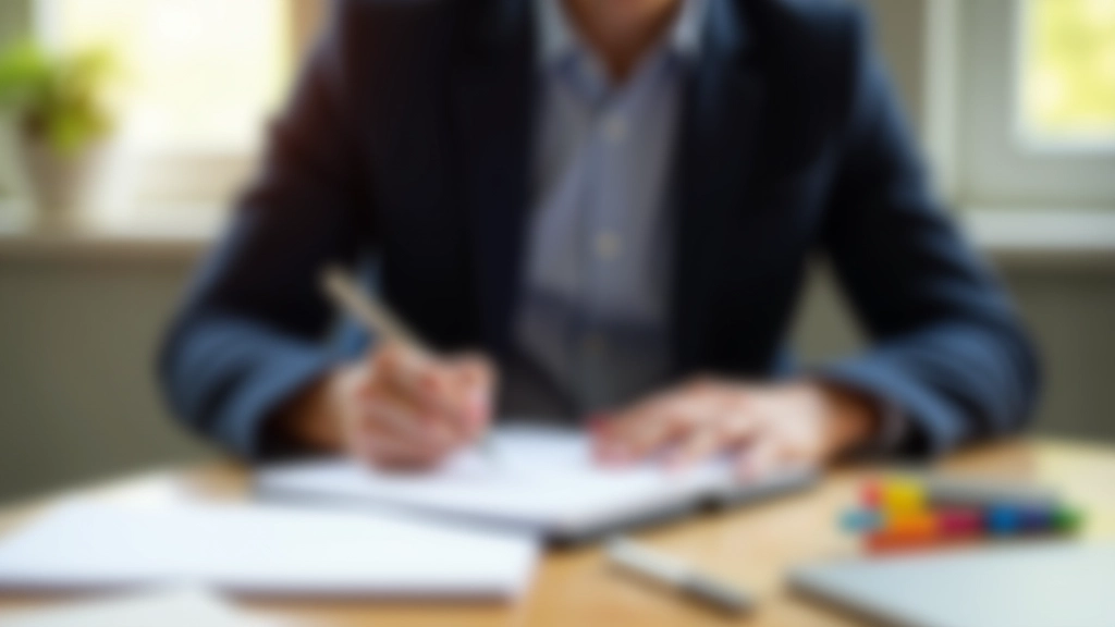 Osoba psaní v diáři s barevnými fixami na pracovním stole