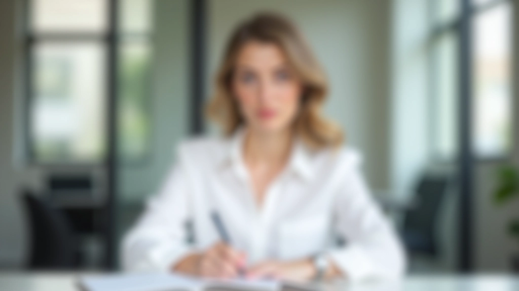 Žena u stolu s notebookem a plánkovacím systémem, tužka v ruce, koncentrovaný výraz